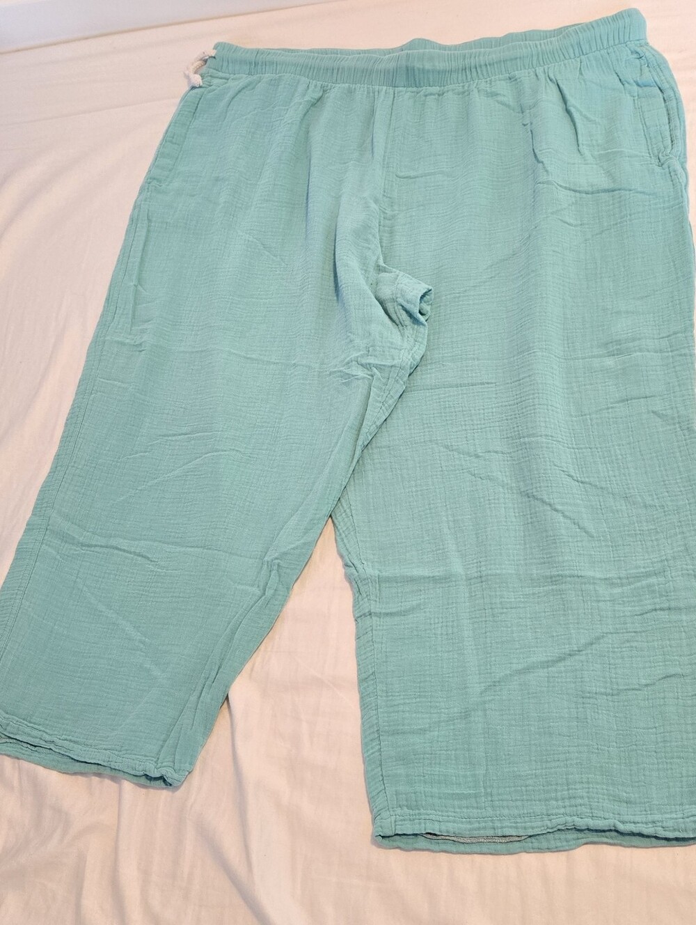 Coldwater Creek Teal Cotton Gauze Pants - Size 2X